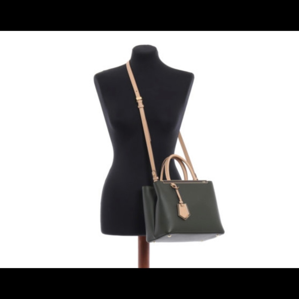 FENDI PETITE 2 JOURS TWO-TONE LEATHER BAG - Picture 6 of 6